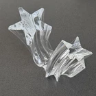 Steuben Crystal Double Star Stream Twist Sculpture 5.25” Art Glass RARE Signed