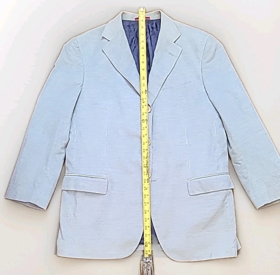 Pal Zileri Concept Red Label Italy Light Blue Summer Jacket EU 56 US 46 - Image 2 of 4