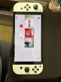 Nintendo Switch White OLED Handheld Console With Case. Great Condition