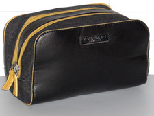 BVLGARI FRAGRANCES Unisex Zip Toiletry Shave Travel Kit Make up Bag, BLACK, New
