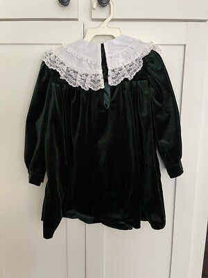 Vintage 90s Dark Green Velvet & Lace Holiday Christmas Dress 3T See Description | eBay Vintage 90s Dark Green Velvet & Lace Holiday Christmas Dress 3T See Description | eBay