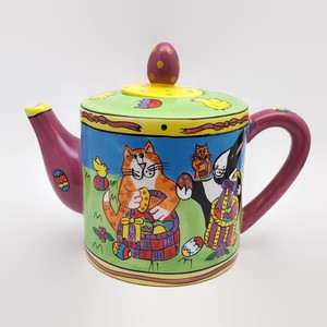 Catzilla-Candace-Reiter-Designs-Cat-Easter-Bunny-Egg-Teapot