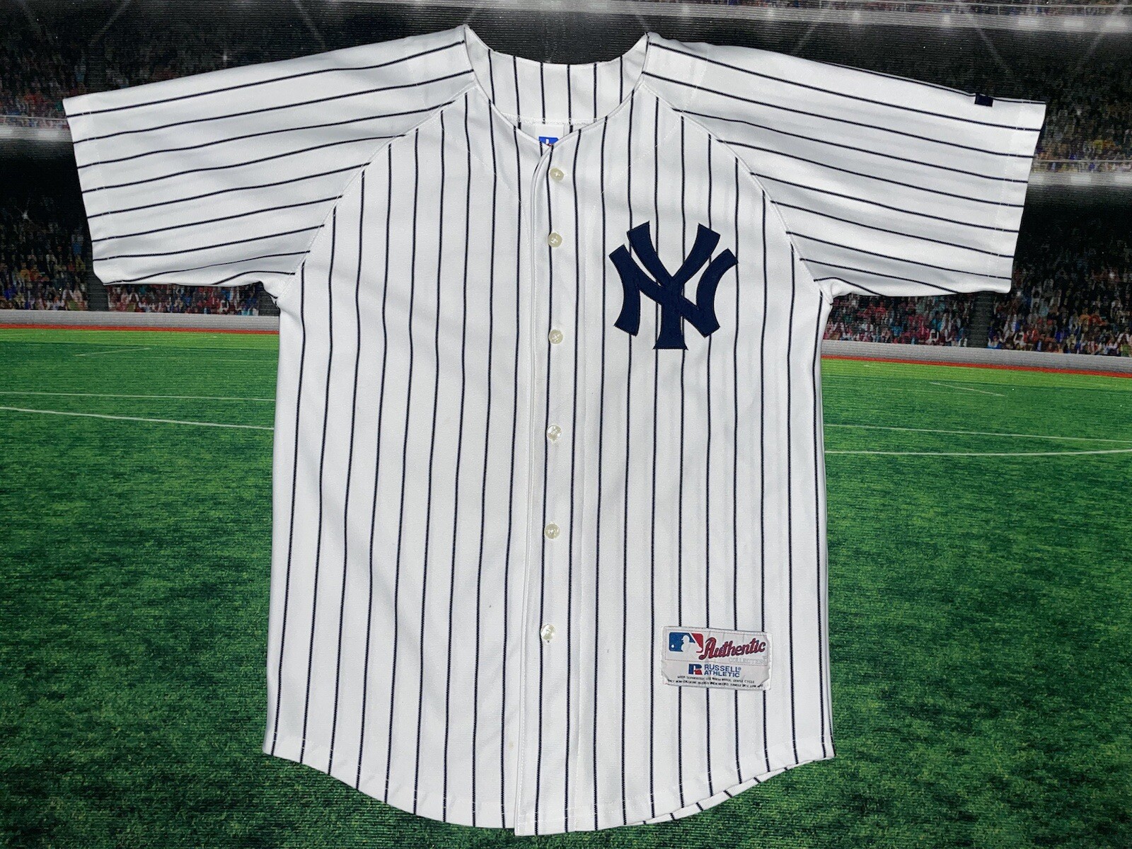 New York Yankees Andy Pettitte #46 Majestic Jersey Youth Sz 14/16 Preowned