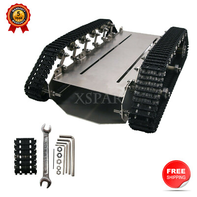 T600 Metal Truck Stainless Steel Body Tank Intelligent Robot Plastic Pedrail xr*