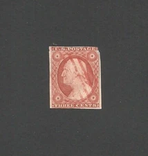 US Scott #10A Orange brown Type II, 3 cent Washington, Red cancel, large crease