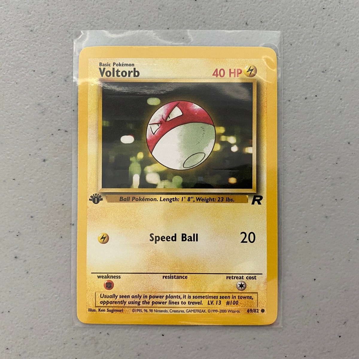 Voltorb 1st Edition 69/82 Team Rocket Pokemon Card Common Mint