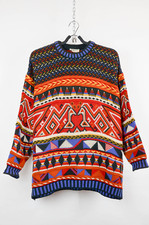 Maglione maglia geometrica multicolore vintage a scelta - Made in England - t...