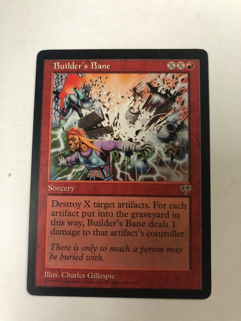 1x Builder's Bane 1996 Mirage Magic Cards, COMBINED SHIPPING