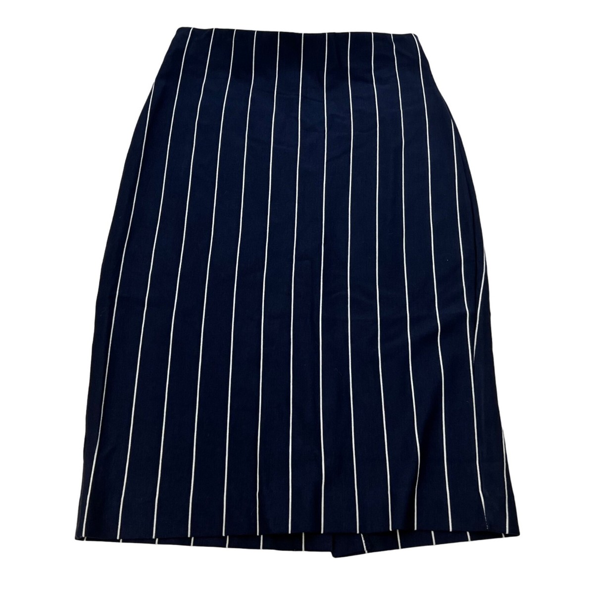 Philosophy Womens Navy/White Striped Elastic Waist Midi Pencil
