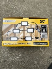 50FT LED Work Light 50W 5000 Lumen Waterproof Construction String Lights Link...