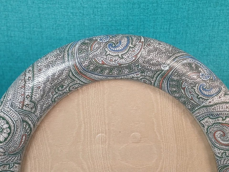 Marco de fotos vintage de cerámica de cachemira ~ CERAMICHE ZANOTTO BASSANO ITALIA 8,5" Foto 4 de 4