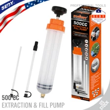 500cc Fluid Extractor Filling Syringe Transfer Liquid Pump Oil Extraction Auto