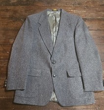 Vintage Farah Clothing Co Wool Tweed Blazer Sport Mens 40R Leather Elbow Patch