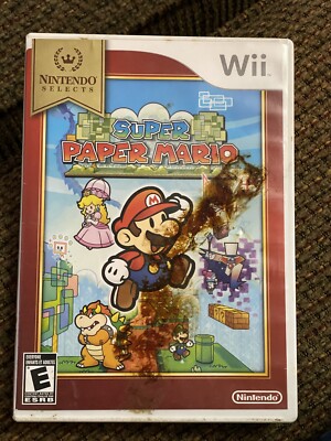 Super Paper Mario Nintendo (Nintendo Wii) Case Not Best But Game Good Condition