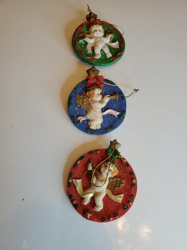 3D Harz Cherub Engel rund Weihnachtsschmuck 3" - Bild 5 von 7