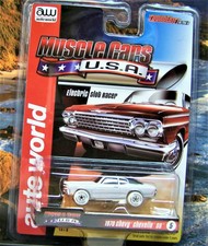 AUTO WORLD MUSCLE CARS I WHEELS 1970 CHEVY CHEVELLE SS WHITE USA T JET ULTRA G