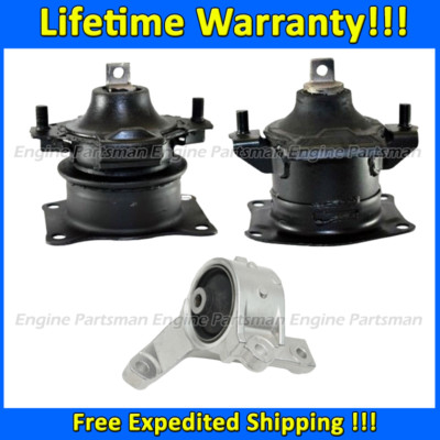 K2037 Motor&Trans Mount Set 3pcs For 07-13 ACURA MDX AUTO 3.7L/10