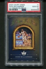 2020-21 Panini Court Kings Zion Williamson Le Cinque Piu Belle Case Hit PSA 10