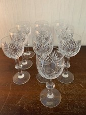 10 Bicchieri da Vino Sfaccettato Modello? Incisione Cristallo Di Saint Louis (