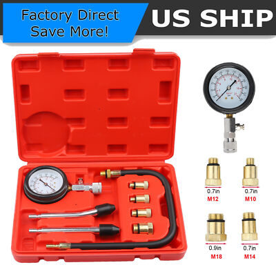 Petrol Engine Cylinder Compression Tester Kit for Automotive Motorcycle Kit ^