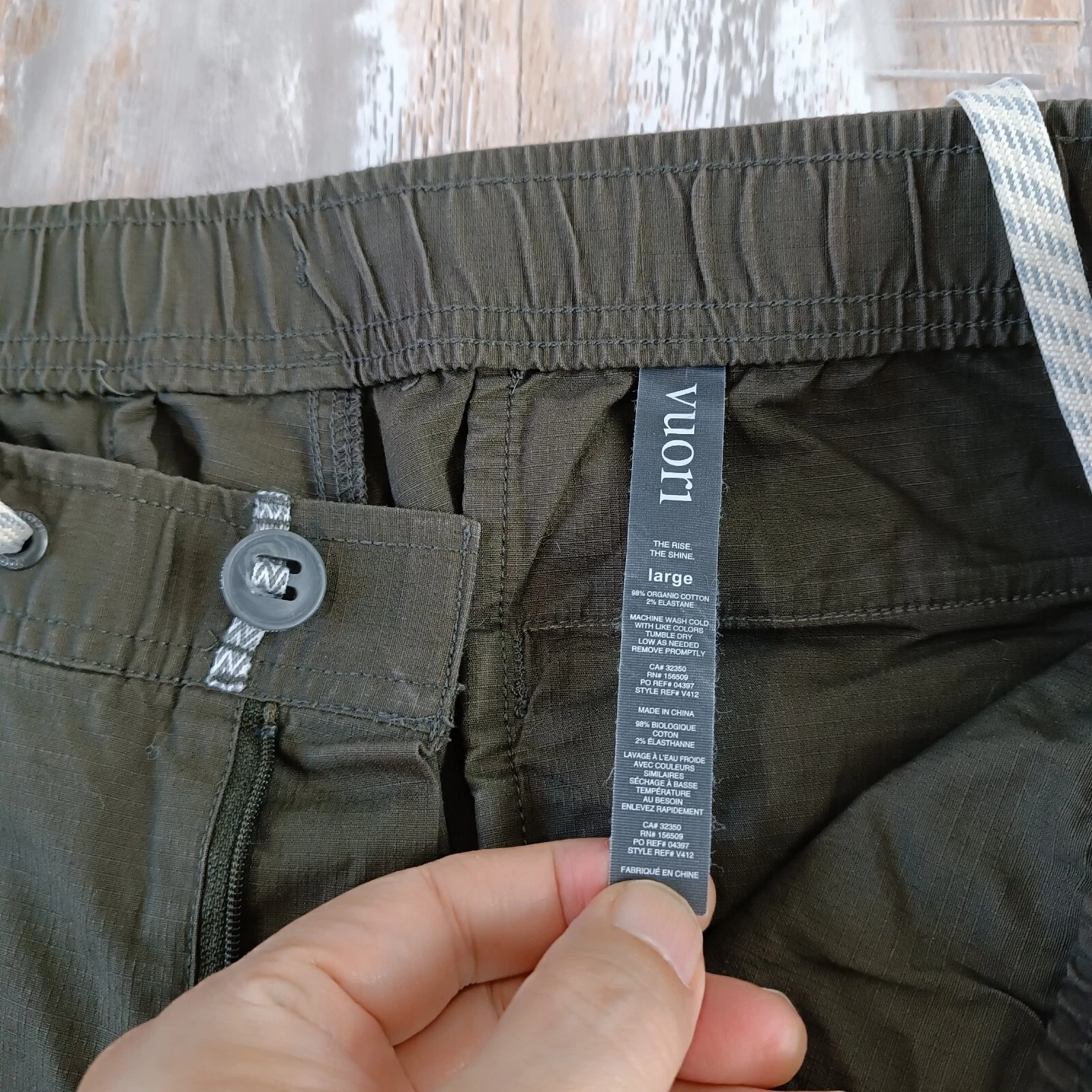 vuori stretch performance drawstring cotton pants
