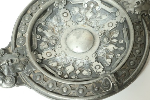 Alte Metallschale Schale Teller Bronze Zinn Zinkguss Aschenbecher ? Historismus - Bild 3 von 7