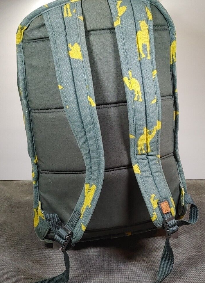 Prohibit Canvas Backpack Sturdy Durable Laptop Book Bag Jungle