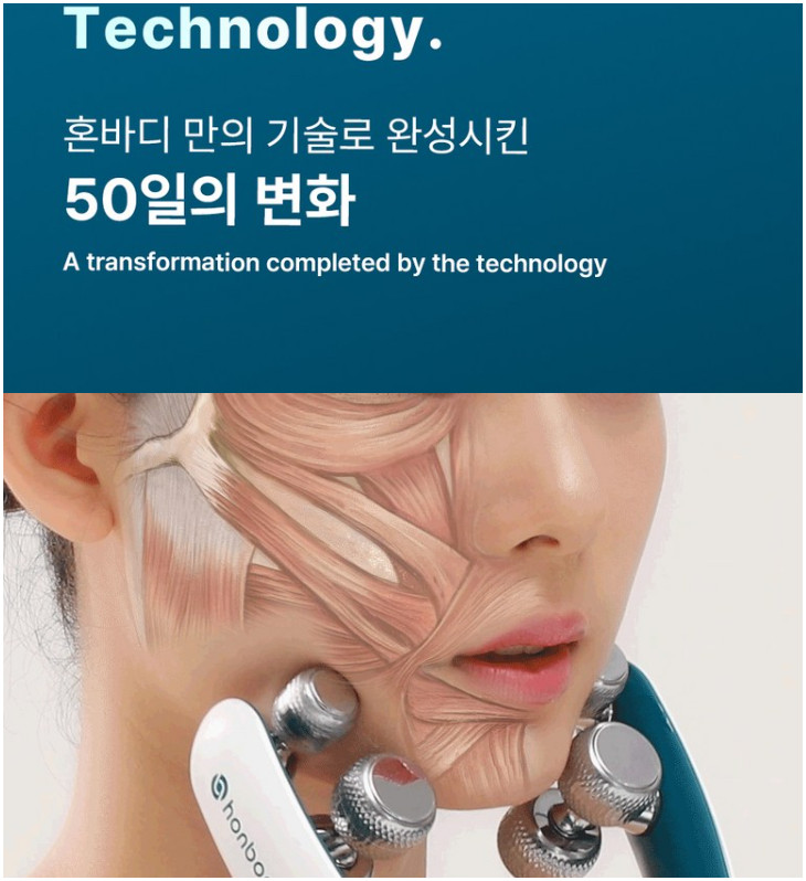 Honbody Home Aesthetics EMS Face Massage Roller V Shape Lifting Anti-Wrinkles