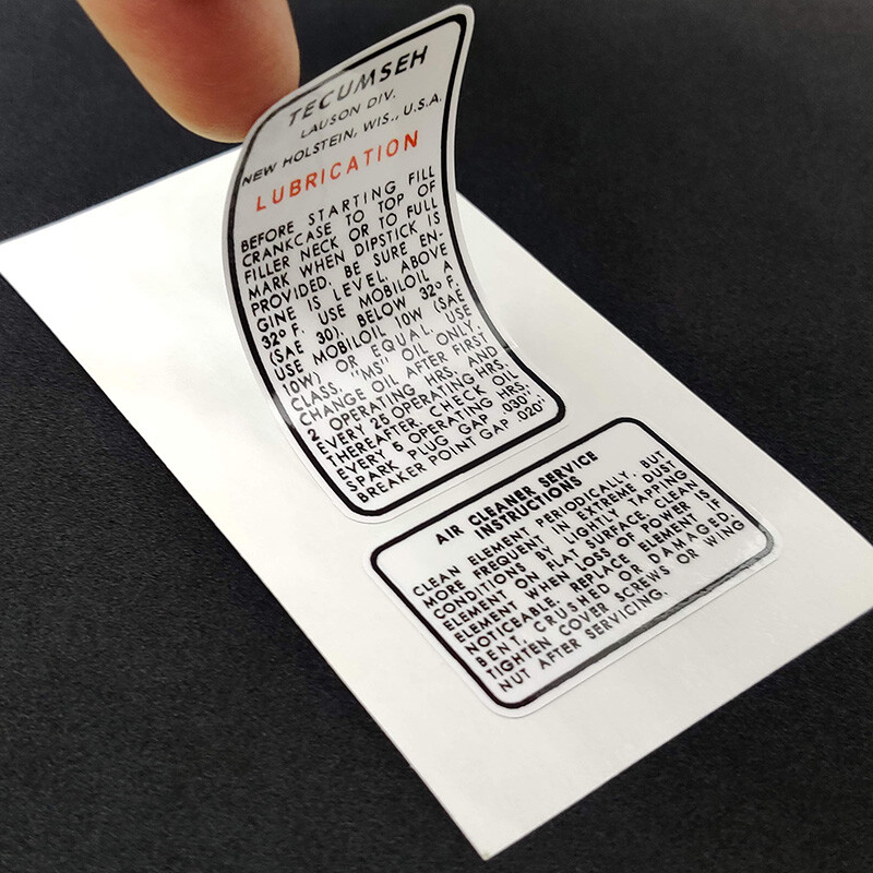 Tecumseh Parts Decal TECUMSEH Vinyl Decal Sticker - Choose From 5 - Foto 12