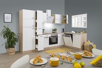 KüChe KüChenzeile Leerblock WinkelküChe Eiche Weiß Merle 310X172 Cm Respekta