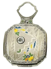 Evans Signed Art Deco Staunton Military Academy Powder Rouge Compact Case