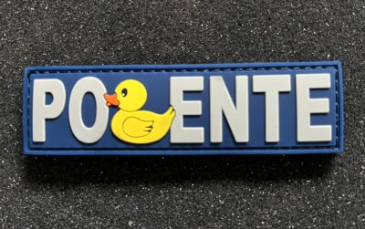 FUN PATCH Schriftzug POLENTE Polizei Optik