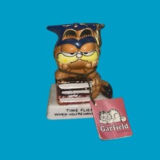 Enesco Garfield Cat  Time Files  When You  re Having Fun  Graduation 1981 figure