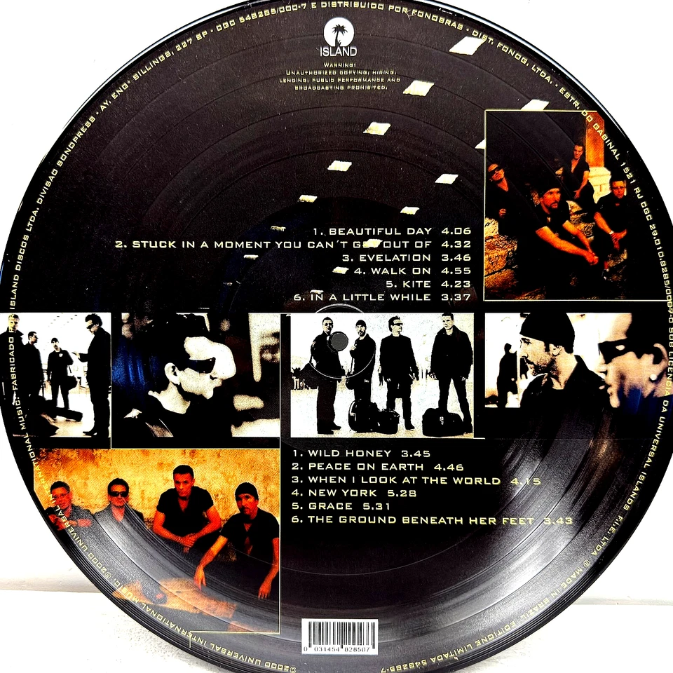 U2 All That You Can't Leave Behind 2000 Vinyl Island Records Import Pic Disc - Image 2 of 2