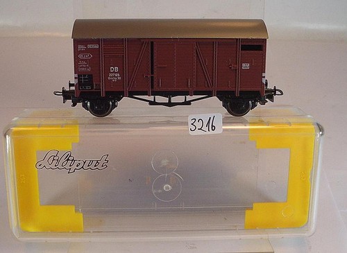 Liliput H0 Nr. 253.00 gedeckter Güterwagen Gmrhs 30 2-achsig der DB OVP #3216 | Zustand: Gebraucht