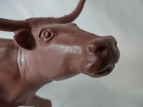 RARE 1953 ~LONGHORN STEER COW~ for MARX LAZY DAY FARMS Stake Livestock Truck HTF - Picture 3 of 12