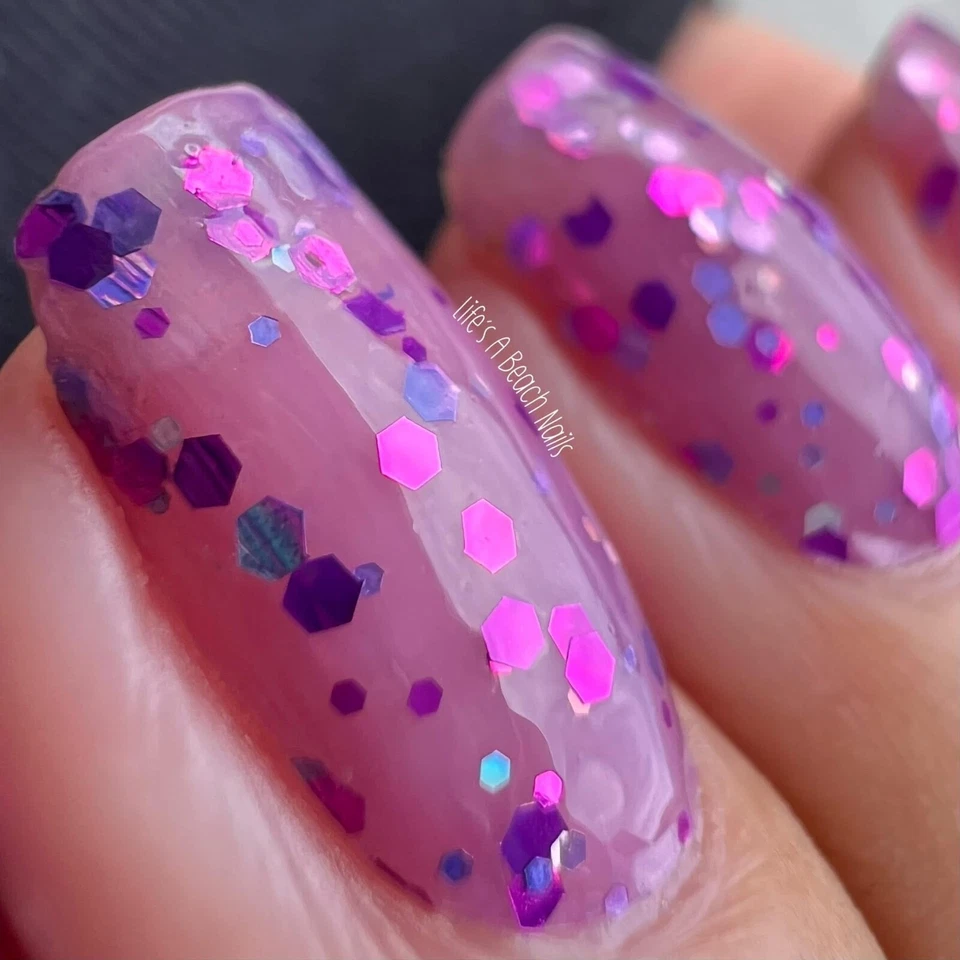 💜 COLOR STREET PURPLE SETS 100% nail polish strips wrap NIB HTF Glitter Prince - Image 2 of 4