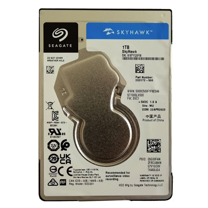 Original Seagate SkyHawk 1TB ST1000LV000 6Gb/s SATA 2.5 Original Seagate SkyHawk 1TB ST1000LV000 6Gb/s SATA 2.5
