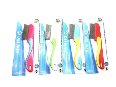 New Derunfa Fine Nit Hair Comb To Remove Lice Eggs Metal Head