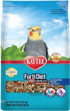 Bird, Kaytee Forti-Diet Pro Health Cockatiel Food with Safflower 4 lbs