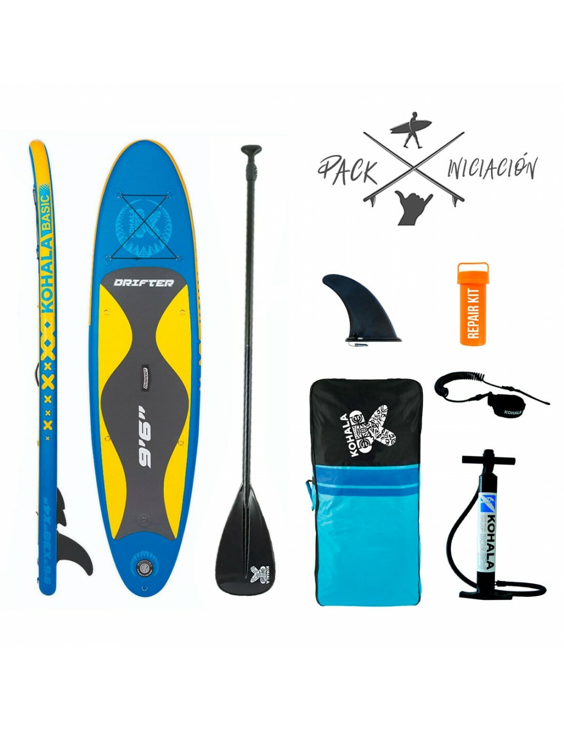 Tabla De Paddle Hinchable Surf Drifter 9’6 - Pack Iniciación