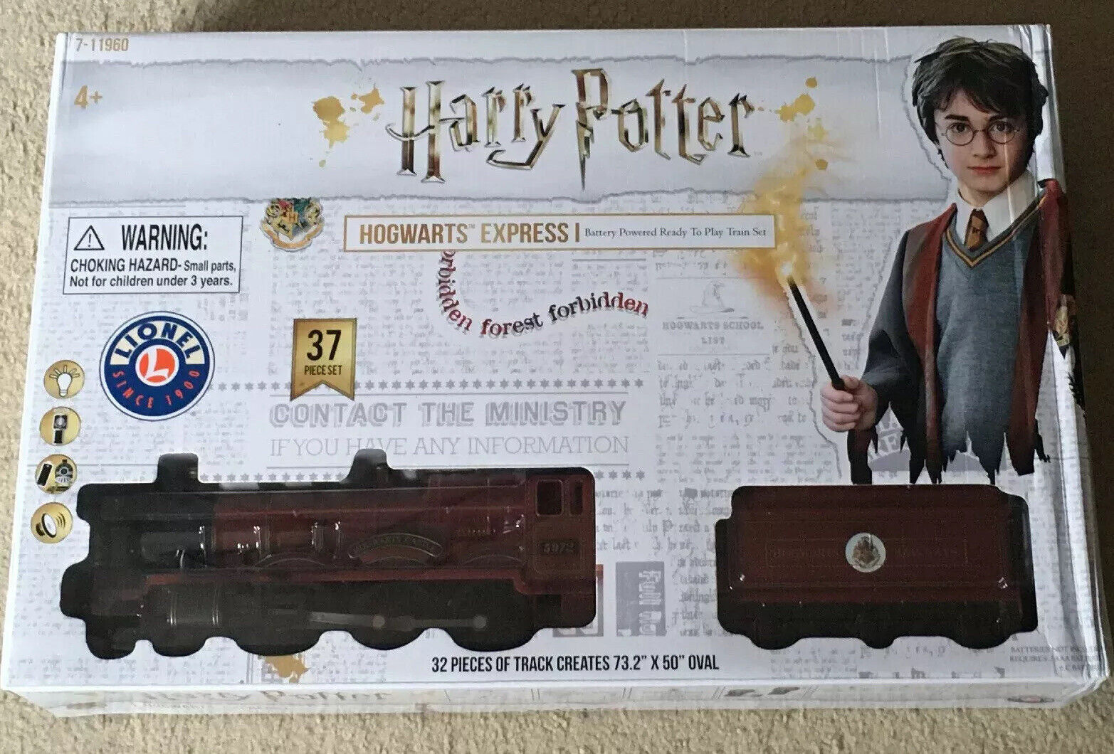 Harry Potter Trem Express Hogwarts Lionel 7-11960 Som E Luz