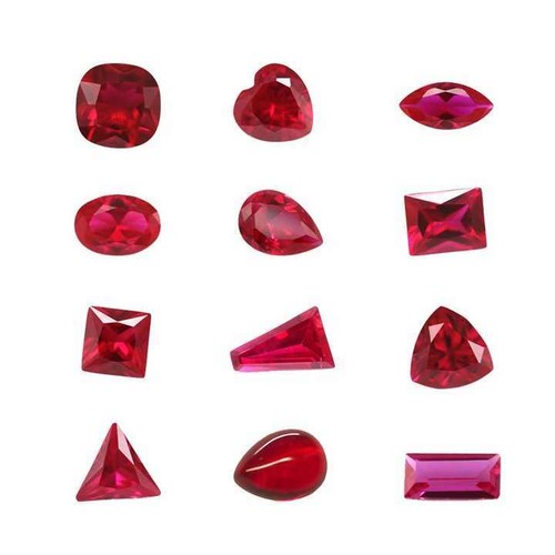 Trillion Imitation Red Ruby AAA Rated Lab Created Synthetic Gemstone 11mm to18mm - Picture 2 of 24