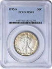 1935-S Walking Liberty Silver Half Dollar MS65 PCGS