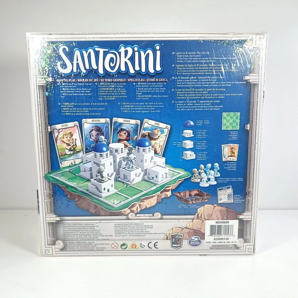 Santorini Board Game Strategy Tower Build Gordon Hamilton New Factory Sealed - Image 2 of 4
