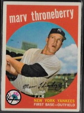 1959 Topps Baseball Marv Throneberry #326!  Low Shipping For Multiple Items!