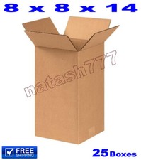 25 - 8x8x14 Cardboard Boxes 32-ECT Mailing Packing Shipping Corrugated Carton