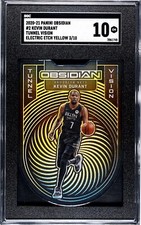 2020-21 Panini Obsidian Kevin Durant Tunnel Vision Yellow Etch /10 SGC 10