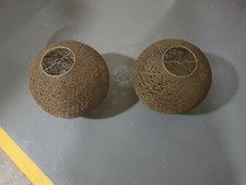 Wicker Round Lamp Shades, Brown x 2