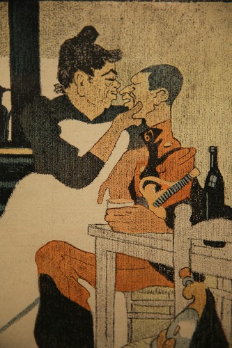 Par de estampados antiguos decorativos franceses del siglo XIX en rublo - Imagen 9 de 12